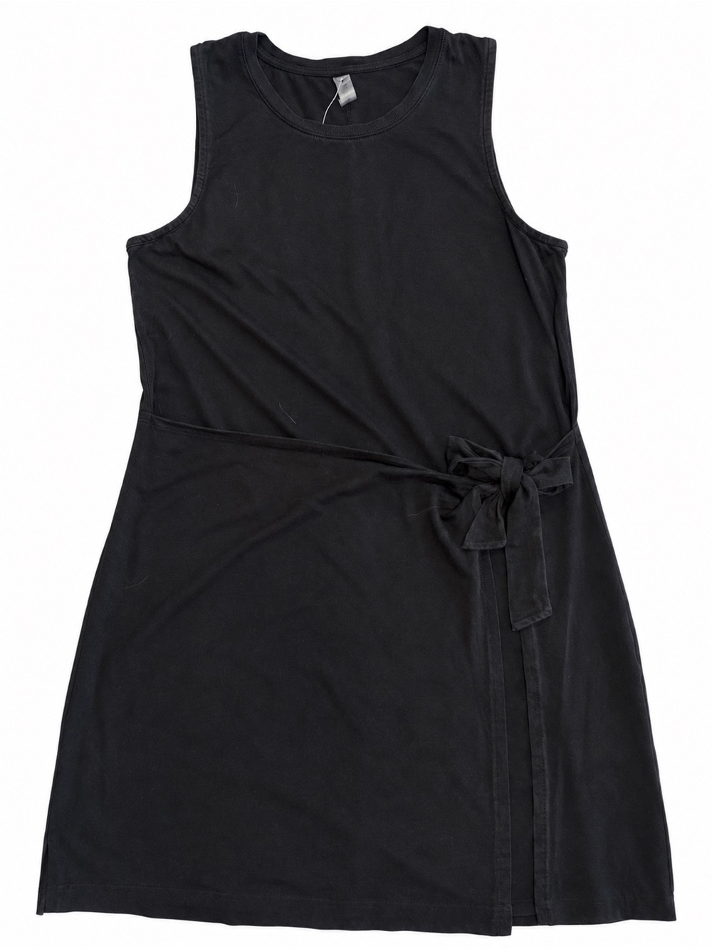 Beyond Yoga Washed Black Tencel Wrap Tie Waist Sleeveless Dress XL
